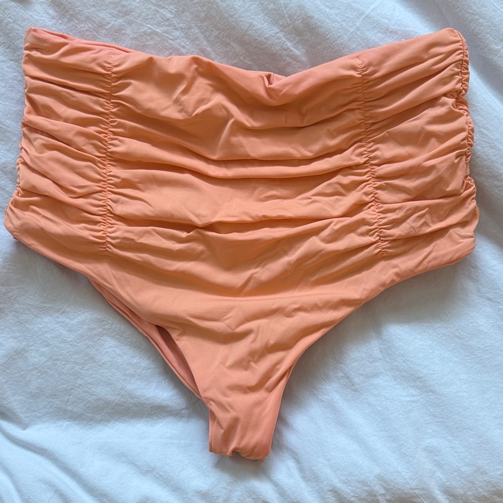 Judy B. Swim Peach Ruched Bikini Bottom